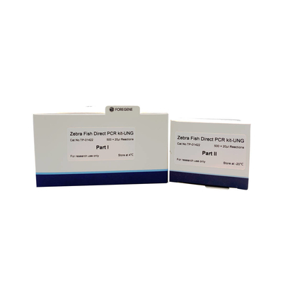 Biologi molekuler reagen PCR Zebra Fish Direct PCR Kit dengan UNG tanpa pemurnian DNA sebelumnya