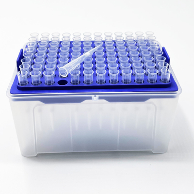 100% Ujung Pipet Filter Polypropylene 10ul Bebas DNA RNA