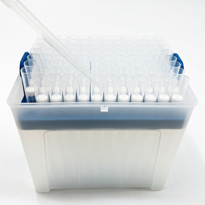 100% Ujung Pipet Filter Polypropylene 10ul Bebas DNA RNA
