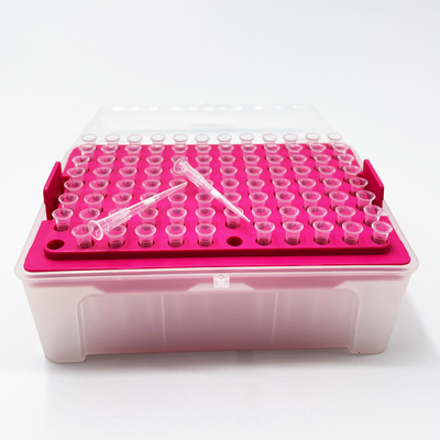 10ul Filtered Pipet Tip Retensi Rendah Dirak 96pcs/box 10box/case 5case/carton
