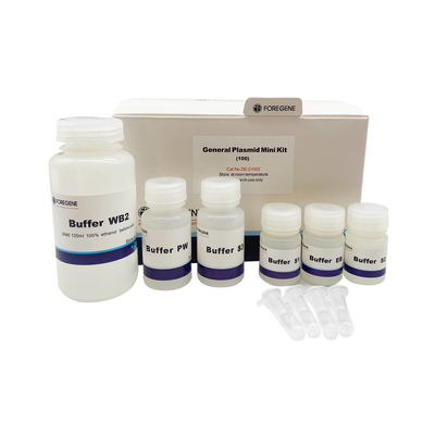 Kolom Pemurnian Kit Isolasi DNA Reagen Lab Umum Plasmid Mini Kemurnian Tinggi