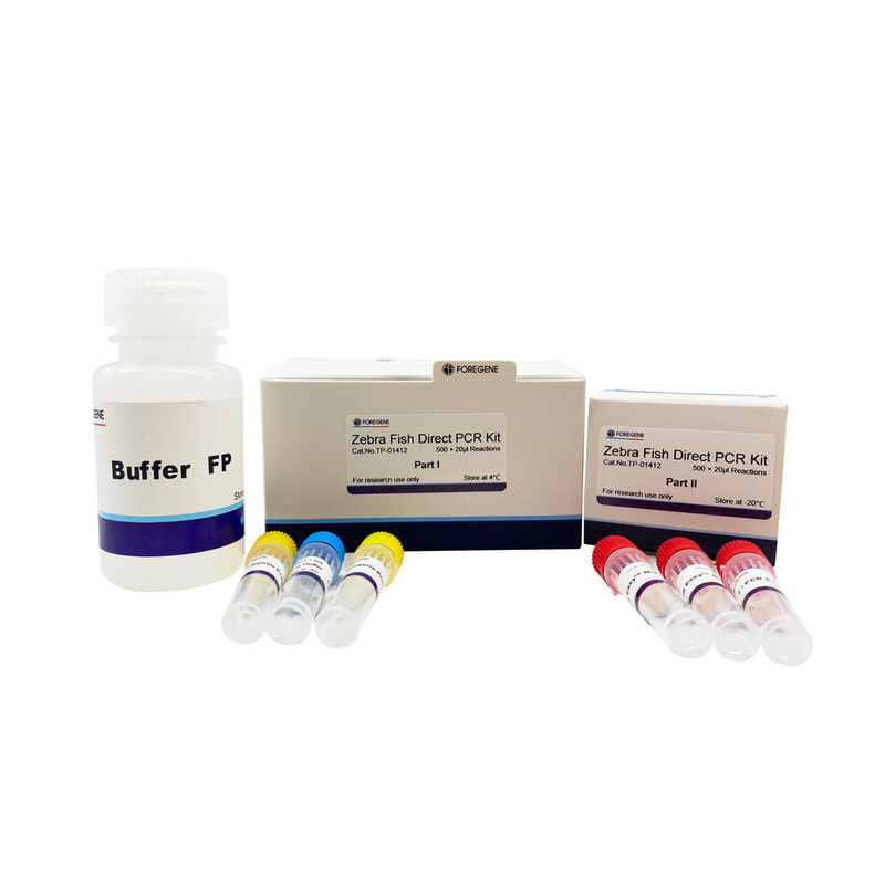 Sistem PCR spesifisitas yang lebih tinggi Zebra Fish Direct PCR Kits untuk reaksi PCR langsung