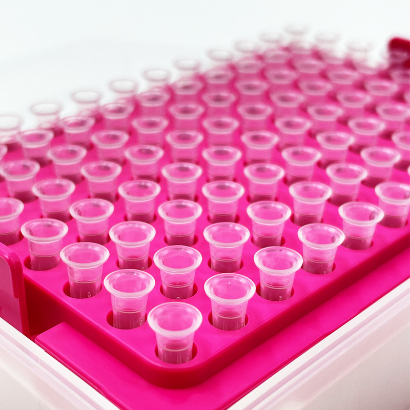 10ul Filtered Pipet Tip Retensi Rendah Dirak 96pcs/box 10box/case 5case/carton